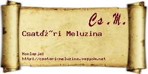 Csatári Meluzina névjegykártya